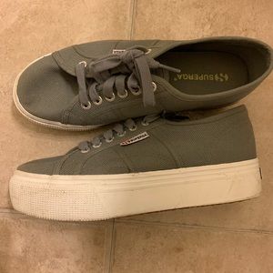 Gray Supergas sneakers!!